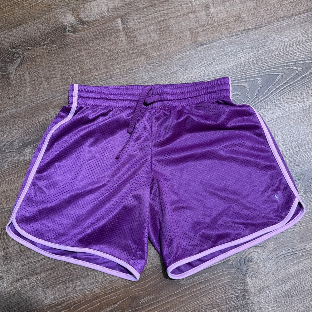 Danskin Now Womens Mesh Athletic Shorts Purple Pink DNL25205 Medium 8-10